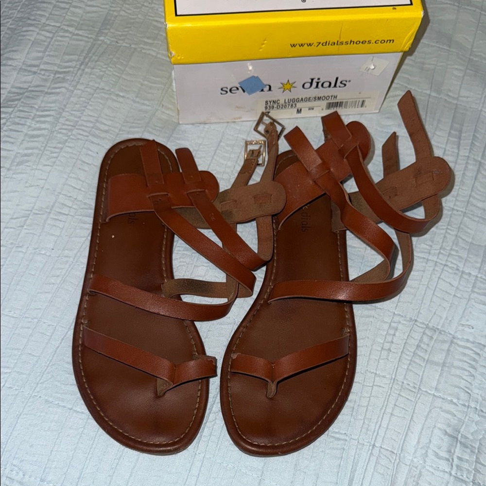 Seven Dials Brown Strappy Sandals